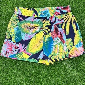 BCBGMAXAZRIA Vibrant Tropical CullenShorts size small